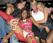 Partying girl upskirt white